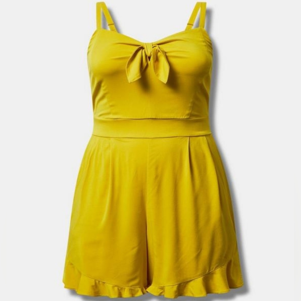 Nwt - Torrid - Challis Tie-Front Romper - Size M/L (10) - Sleeveless